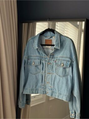 Levi's Light Blue Cropped Denim Jacket - Women's